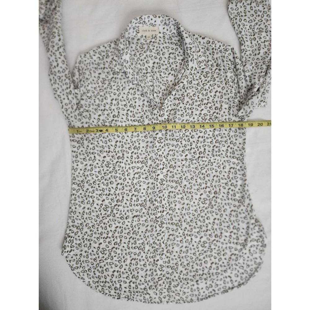 Cloth & Stone By Anthropologie Women's Leopard Print Long Sleeve Shirt Size XS - Picture 13 of 14